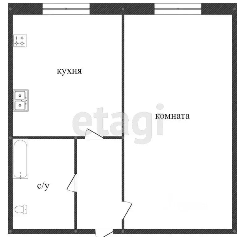1-к кв. Ярославская область, Ярославль ул. Титова, 4 (30.9 м) - Фото 1