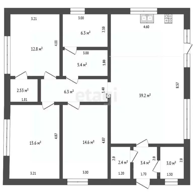 Дом в Крым, Феодосия Колос СПК, ул. Береговая (126 м) - Фото 2