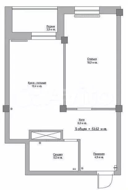1-к. квартира, 32 м, 7/9 эт. - Фото 0