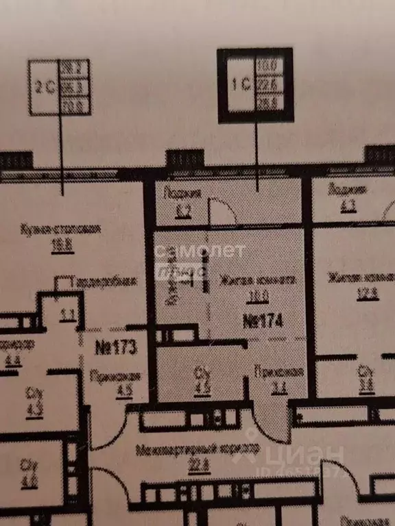 Студия Тюменская область, Тюмень ул. Эльвиры Федоровой, 1 (22.2 м) - Фото 2