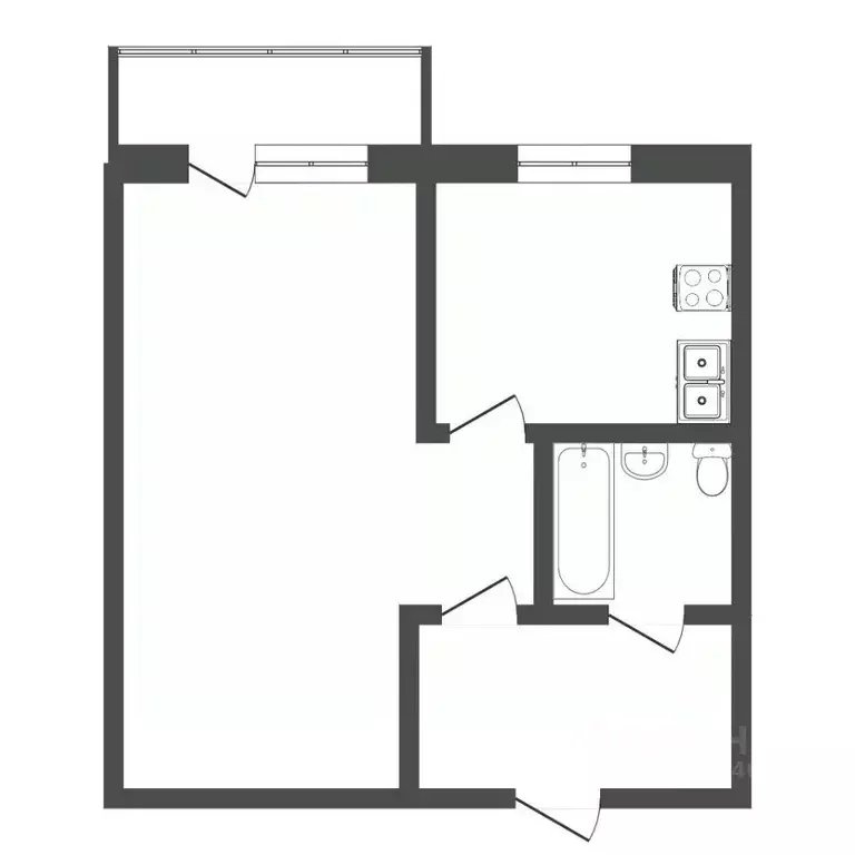 1-к кв. Тюменская область, Тюмень Ямская ул., 104 (29.0 м) - Фото 0