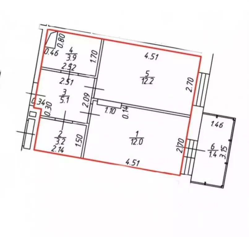 1-к кв. Татарстан, Казань ул. Гаврилова, 5 (38.0 м) - Фото 2
