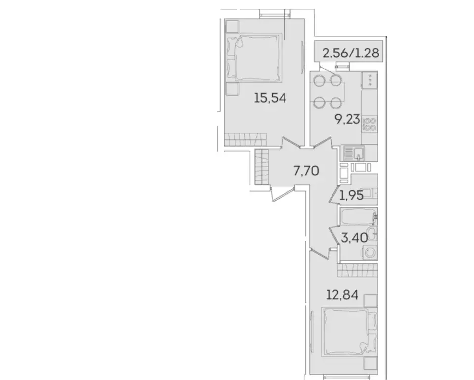 Продаётся 2-к квартира, 51.94 м - Фото 1