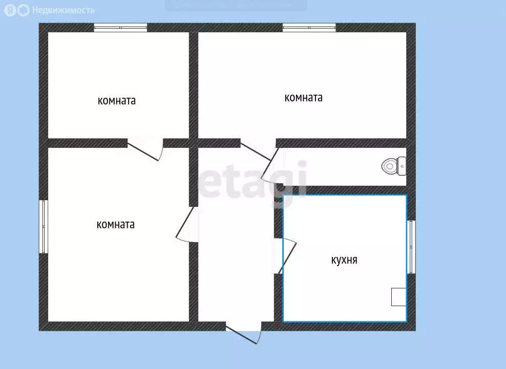3-комнатная квартира: Нерехта, Нерехтская улица, 40 (52.2 м) - Фото 0