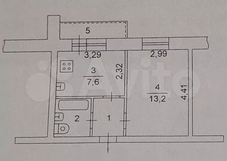 1-к. квартира, 27,6 м, 8/9 эт. - Фото 0