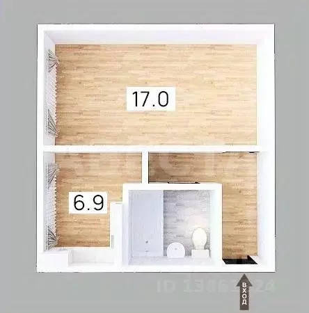 1-к кв. Омская область, Омск Городок Нефтяников мкр, ул. Марка ... - Фото 2