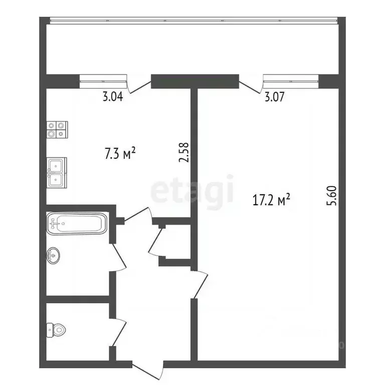 1-к кв. Пермский край, Добрянка Советская ул., 87/2 (34.5 м) - Фото 1