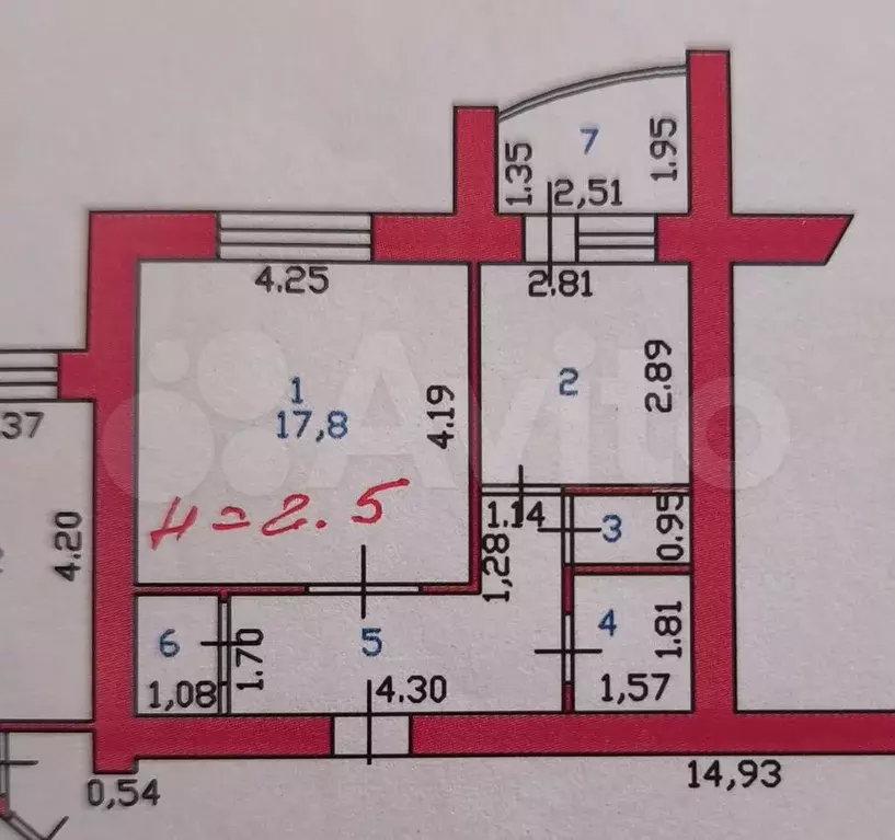 1-к. квартира, 45 м, 5/9 эт. - Фото 0
