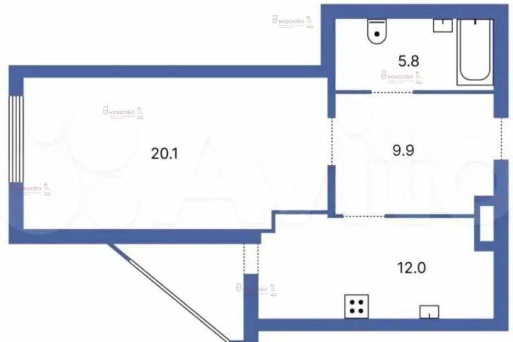 1-комнатная квартира: Екатеринбург, улица Токарей, 40 (48 м) - Фото 0