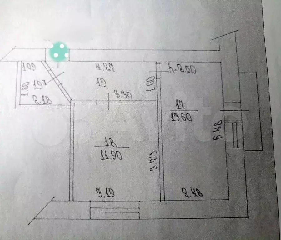 1-к. квартира, 36 м, 4/9 эт. - Фото 0
