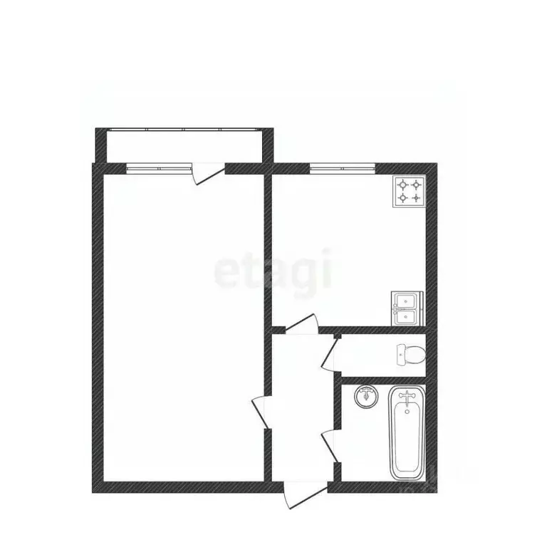 1-к кв. Костромская область, Кострома Паново мкр, 20 (33.7 м) - Фото 1