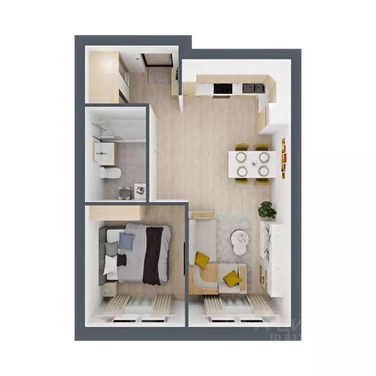 1-к кв. Нижегородская область, Нижний Новгород Северо-Восточная ул., 5 ... - Фото 1