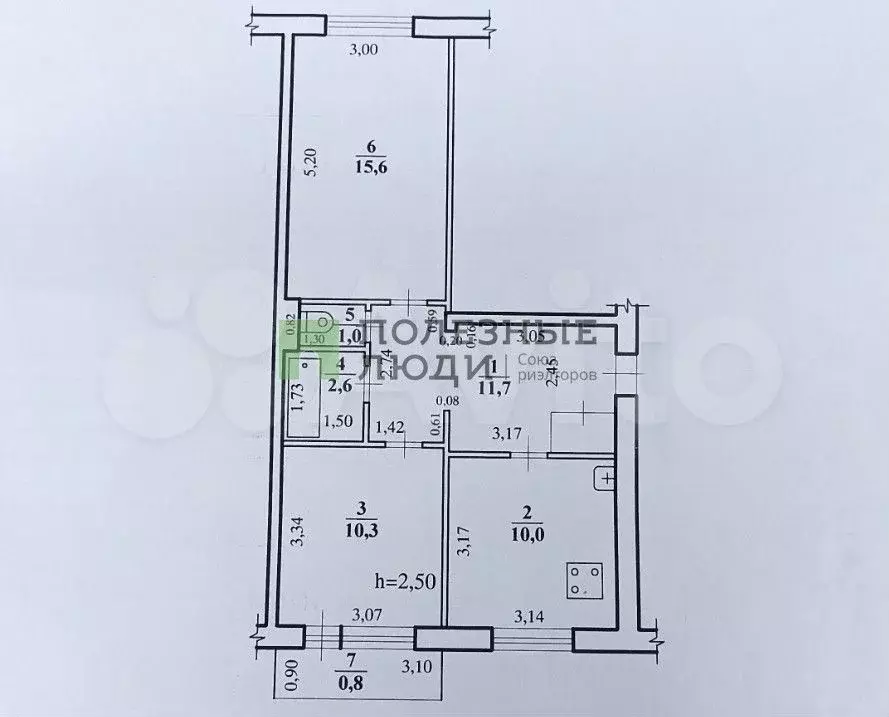 2-к. квартира, 52 м, 5/5 эт. - Фото 0