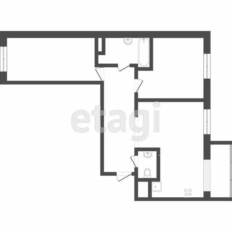 2-комнатная квартира: Тюмень, улица Тимофея Чаркова, 81к2 (74.8 м) - Фото 0