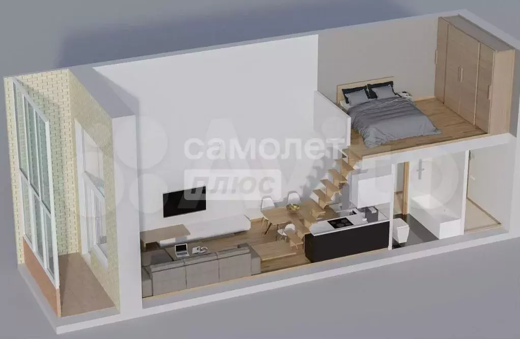 2-к. квартира, 44 м, 3/3 эт. - Фото 1