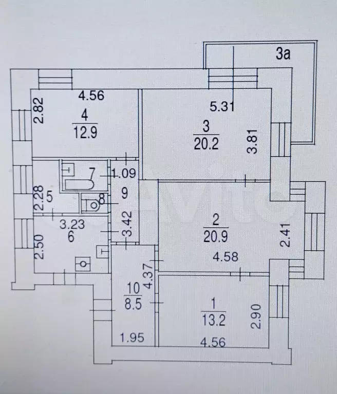 4-к. квартира, 95 м, 3/5 эт. - Фото 0