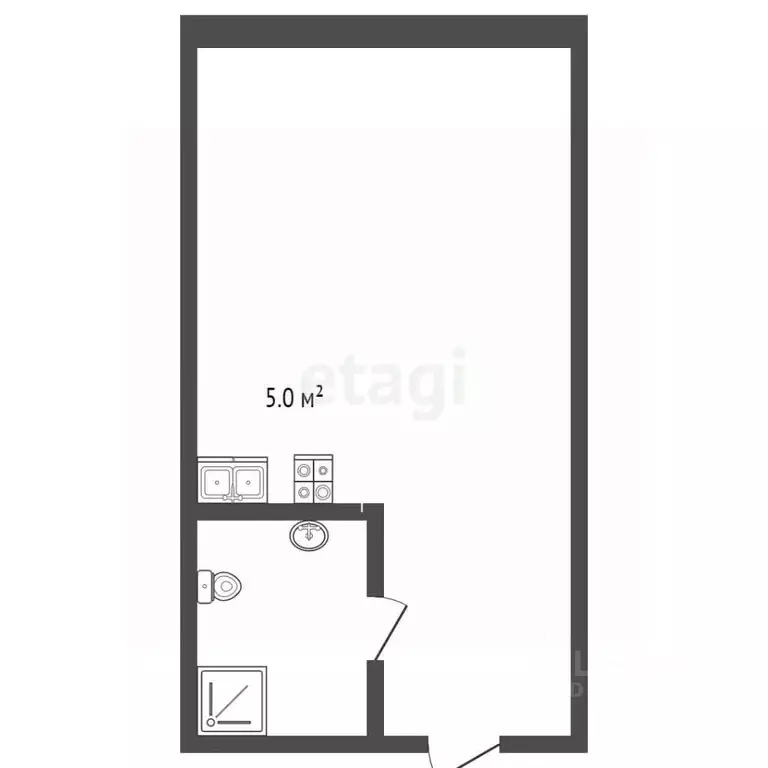 Студия Краснодарский край, Анапа ул. Поликарпова, 2к2 (20.0 м) - Фото 2