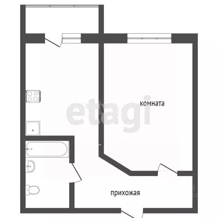 1-к кв. Ростовская область, Ростов-на-Дону ул. Еременко, 58/4 (22.0 м) - Фото 0