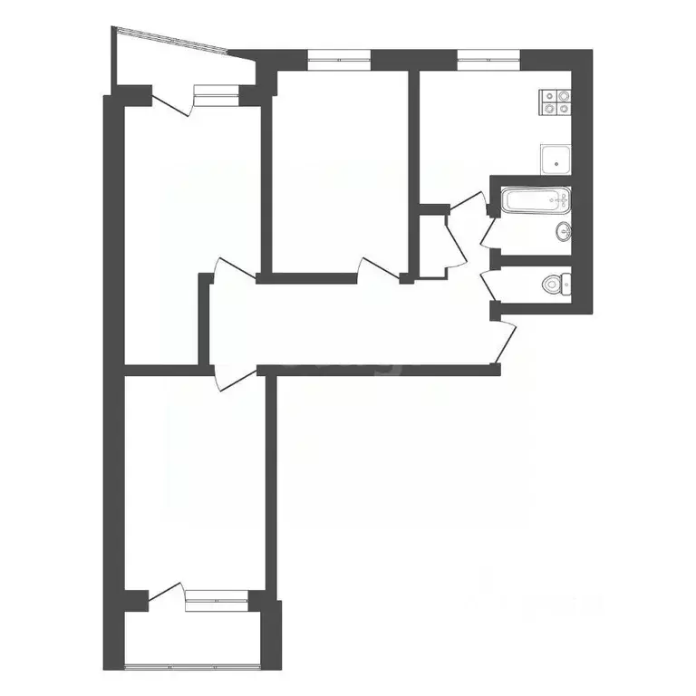 3-к кв. Тульская область, Тула городской округ, д. Коптево 27 (60.6 м) - Фото 2