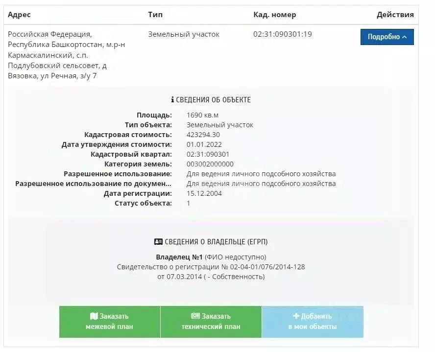 Участок в Башкортостан, Кармаскалинский район, Подлубовский сельсовет, ... - Фото 1