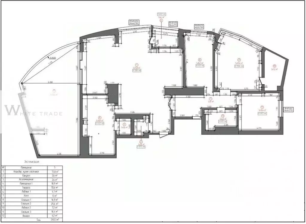 4-к кв. Татарстан, Казань ул. Оренбургский Тракт, 24Б (177.0 м) - Фото 2