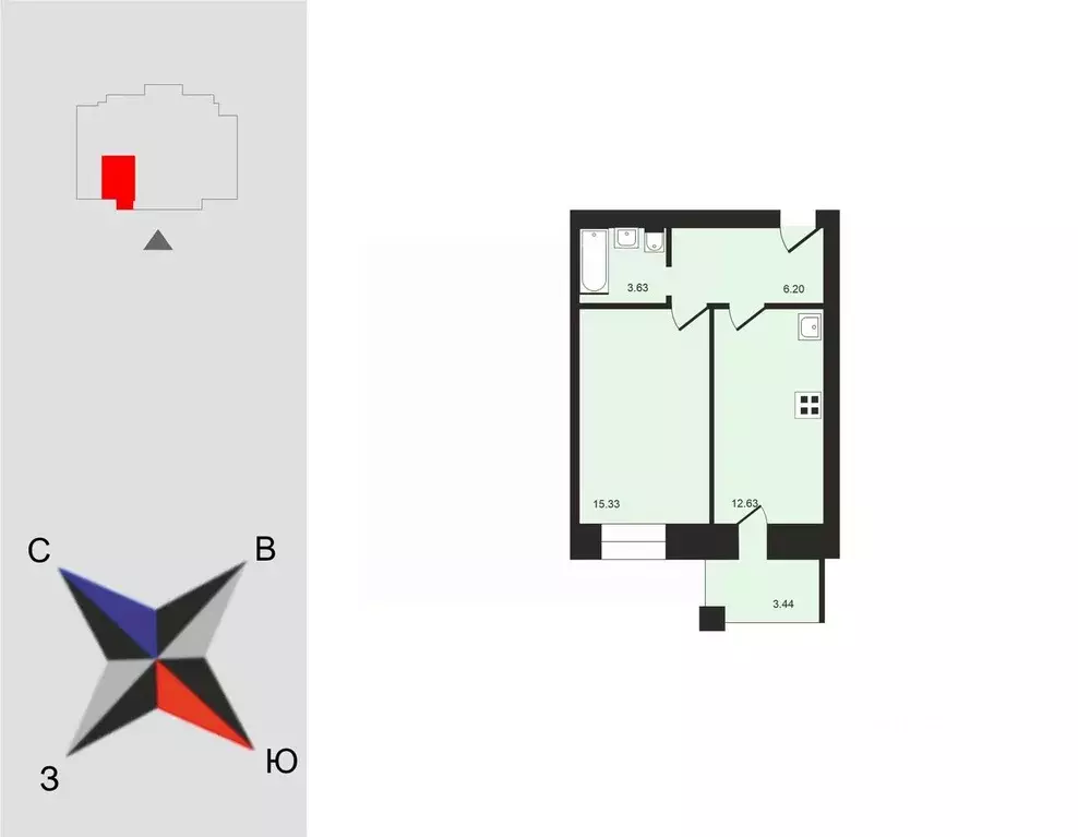 1-к кв. Владимирская область, Владимир ул. Лакина, 2Г (41.0 м) - Фото 1