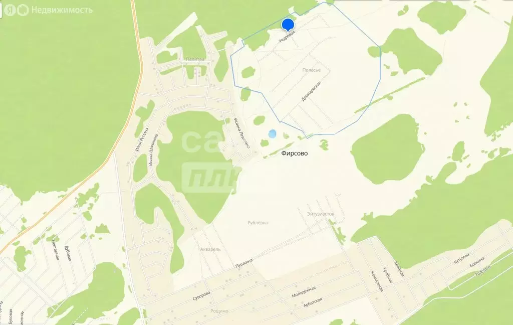 Участок в село Фирсово, Кедровая улица, 21 (25.7 м) - Фото 1