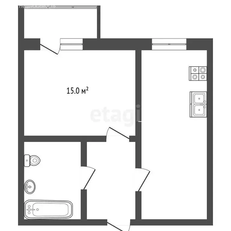 1-комнатная квартира: Батайск, улица Урицкого, 5 (43.9 м) - Фото 1