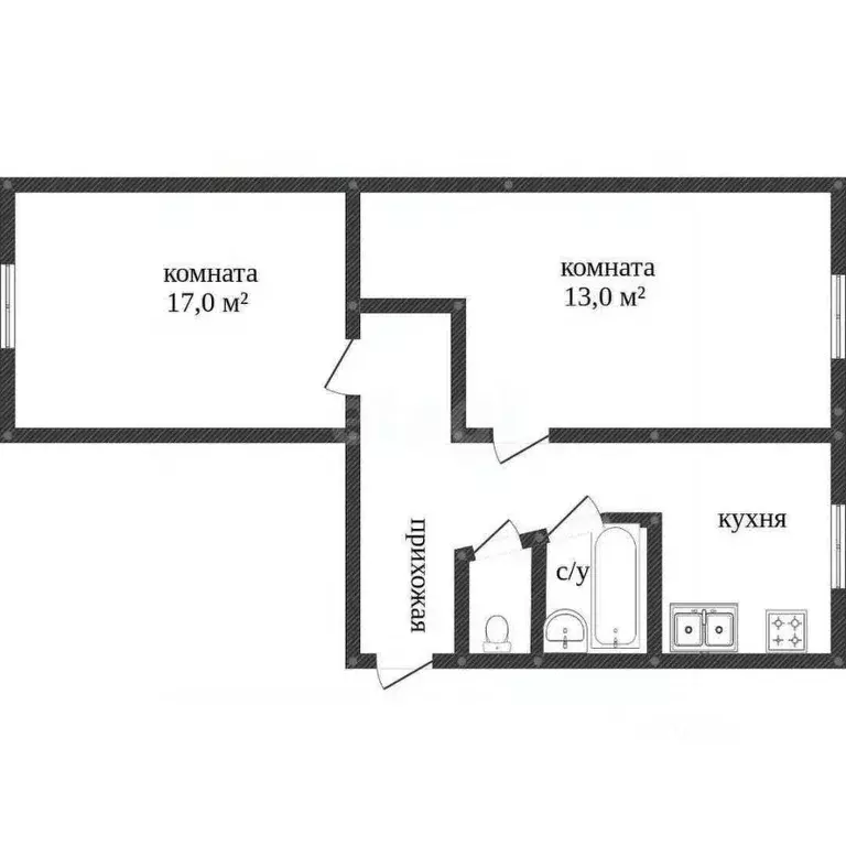 2-к кв. Костромская область, Кострома Никитская ул., 90 (43.0 м) - Фото 1