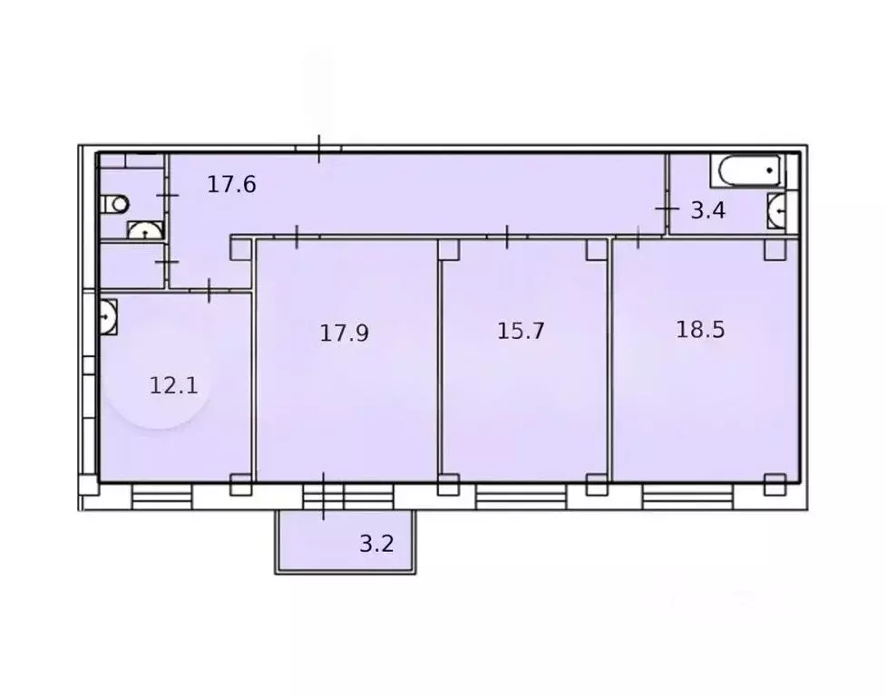 3-комнатная квартира: Красноярск, Северное шоссе, 48А (89 м) - Фото 0