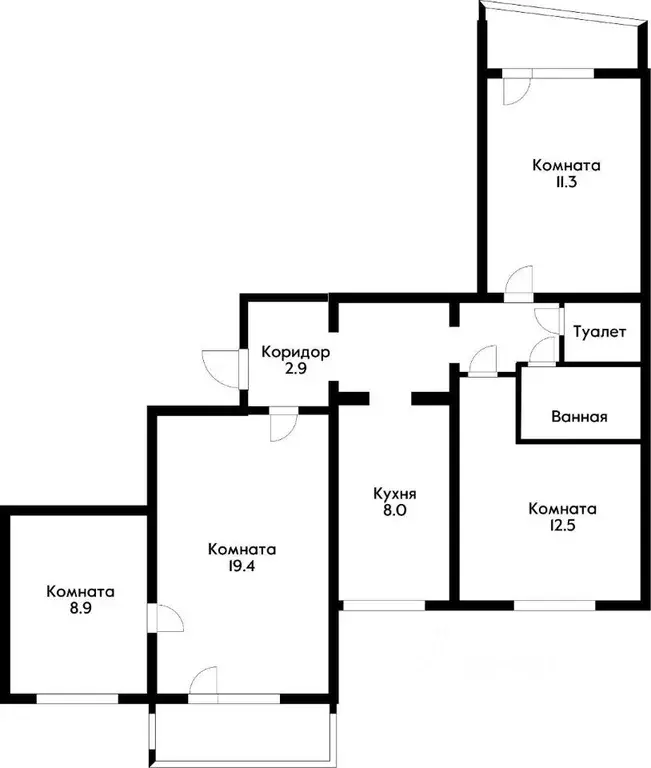 4-к кв. Краснодарский край, Краснодар Комсомольский мкр, ул. 30-й ... - Фото 2
