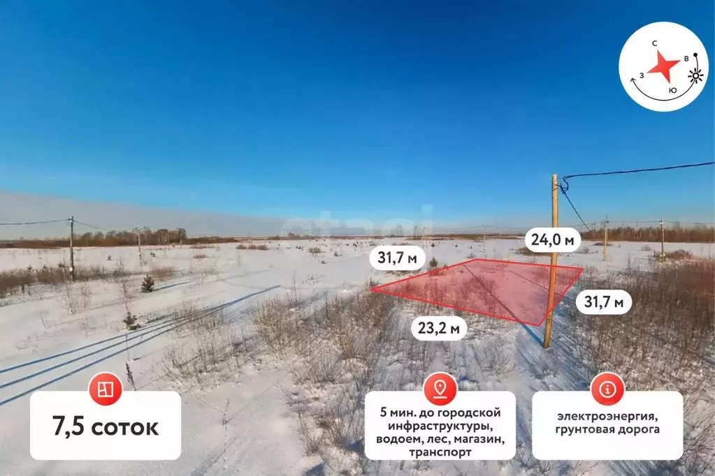 Участок в Тюменская область, Тюмень  (7.5 сот.) - Фото 1