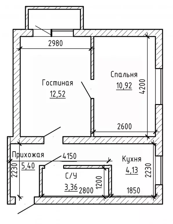 2-к кв. Кабардино-Балкария, Нальчик ул. Горького (39.2 м) - Фото 2