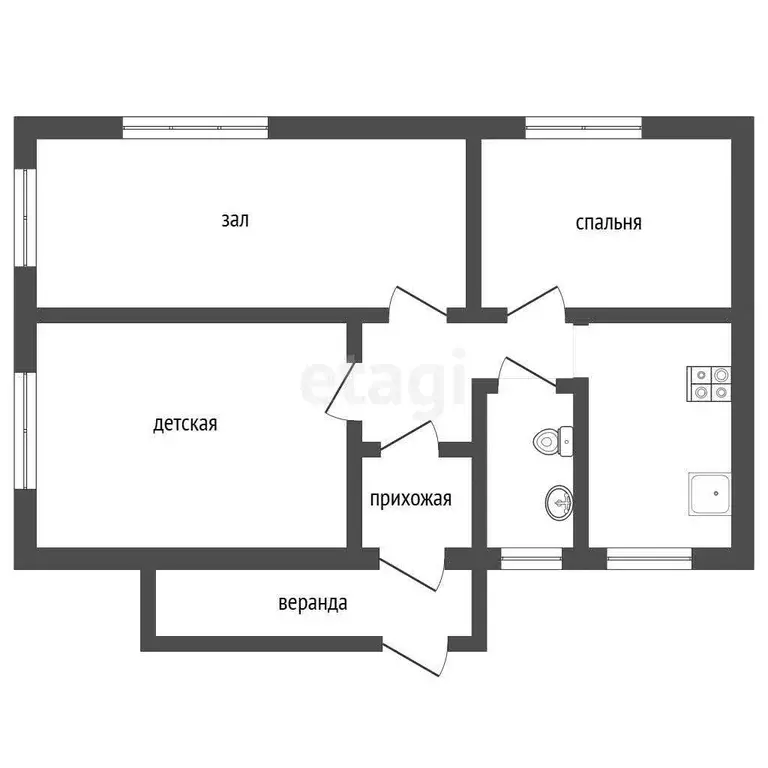 Дом, 64 м - Фото 1