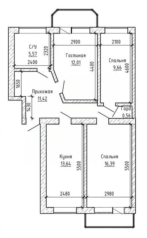 3-к кв. Кабардино-Балкария, Нальчик ул. Толстого (71.5 м) - Фото 2