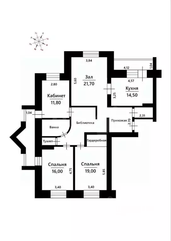 4-к кв. Чувашия, Чебоксары Ярмарочная ул., 7к1 (111.4 м) - Фото 2