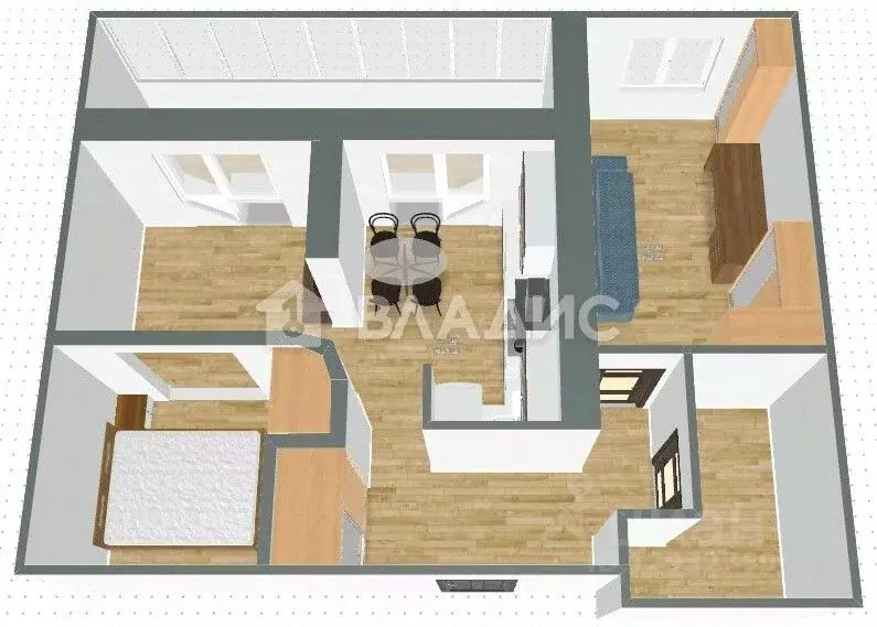 2-к кв. Пензенская область, Пенза ул. Антонова, 47 (56.5 м) - Фото 2