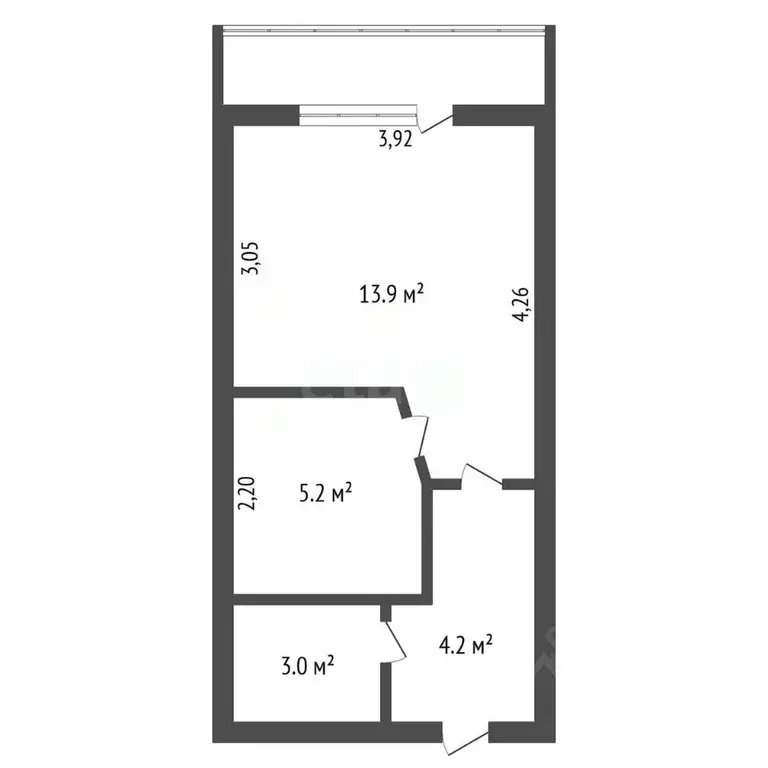 Студия Амурская область, Благовещенск ул. Пушкина, 100 (26.3 м) - Фото 2