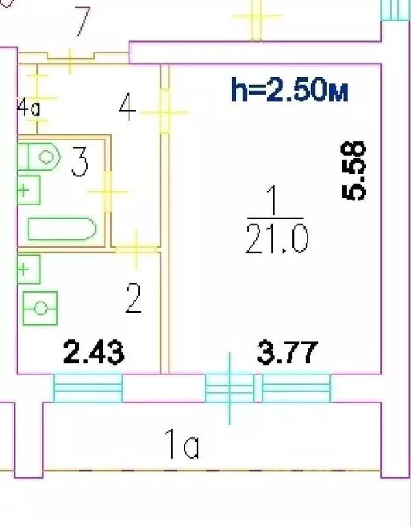 1-к кв. Москва Нагатинская наб., 20К2 (34.0 м) - Фото 1