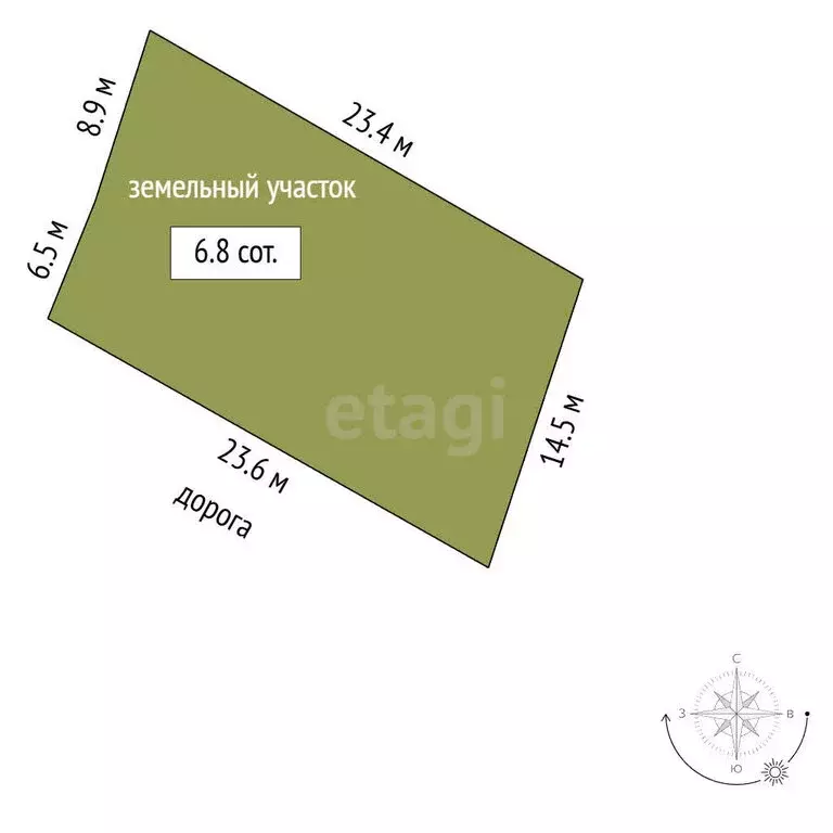 Участок в Альметьевск, СНТ Энергетик А (6.8 м) - Фото 1