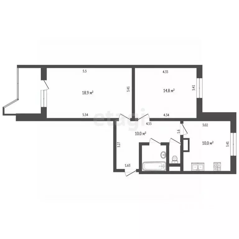 2-к кв. Москва пер. Алымов, 4 (59.9 м) - Фото 2