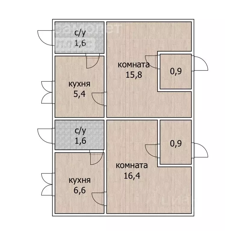 2-к кв. Крым, Ялта ул. Архивная, 4 (51.0 м) - Фото 1