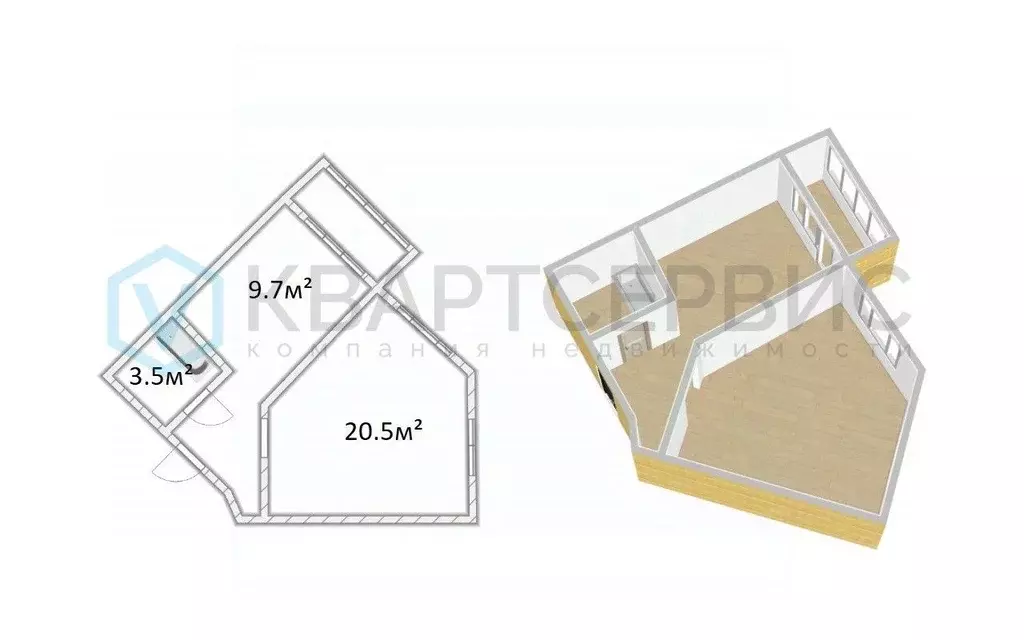 1-к кв. Омская область, Омский район муниципальный округ, с. Троицкое, ... - Фото 2