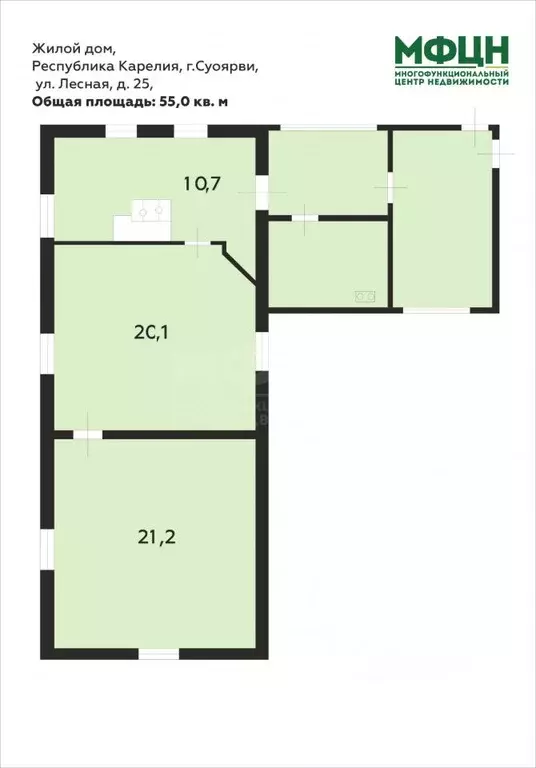 Дом в Карелия, Суоярви Лесная ул., 25 (55 м) - Фото 1