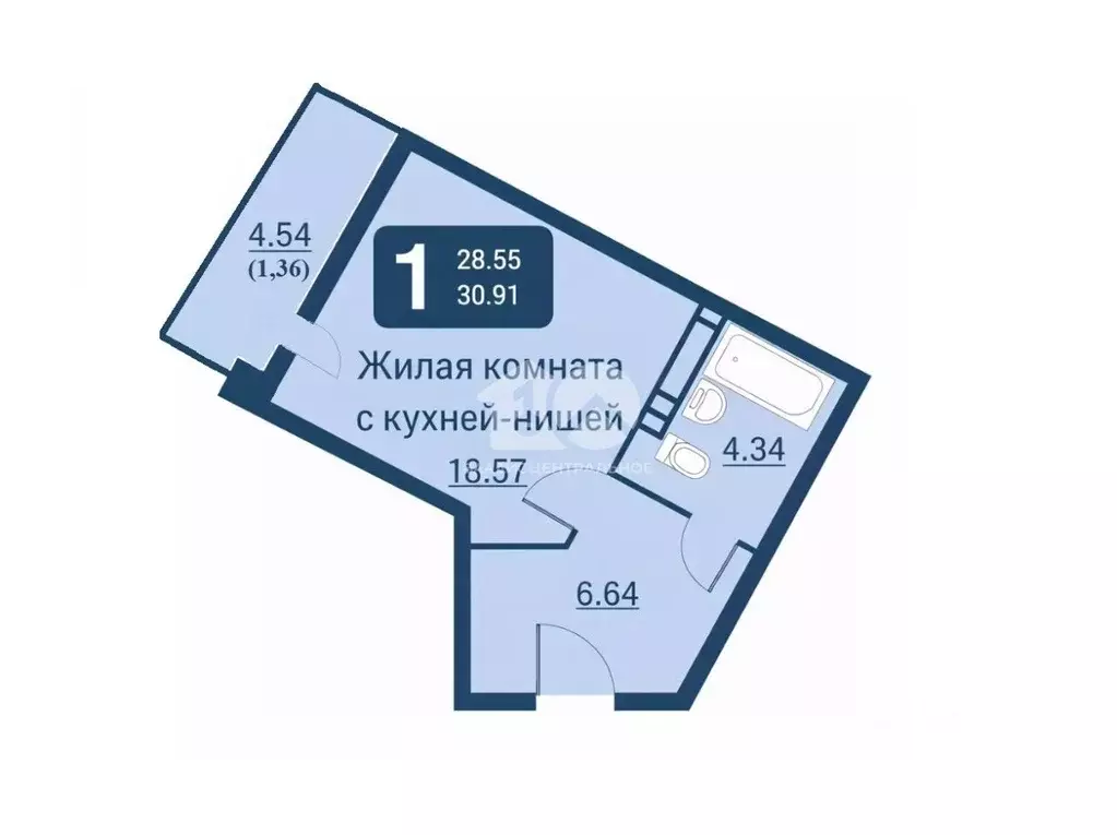 Студия Новосибирская область, Новосибирск 2-я Обская ул., 154 (29.8 м) - Фото 2