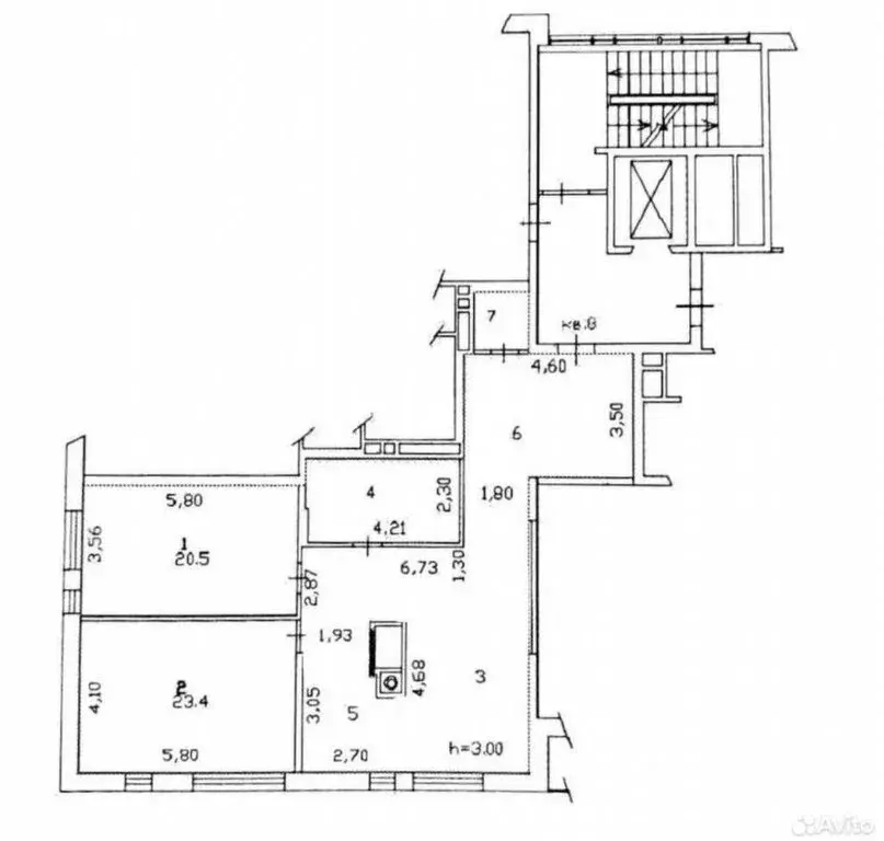 2-комнатная квартира: Пенза, Московская улица, 36/8 (109.2 м) - Фото 2