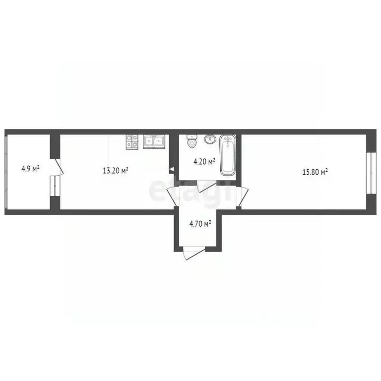 1-к кв. Ростовская область, Ростов-на-Дону ул. Берберовская, 9с2 (40.4 ... - Фото 2