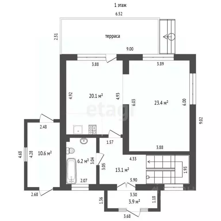 Дом в Севастополь ул. 2-я Линия, 106/288 (163 м) - Фото 2