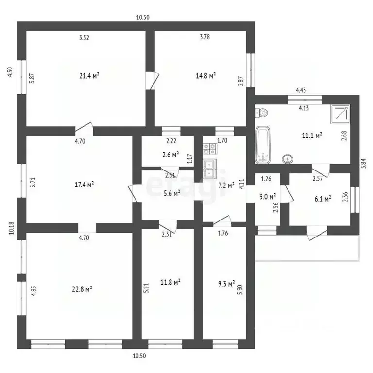Дом в Самарская область, с. Борское ул. Почтовая, 45 (154 м) - Фото 2