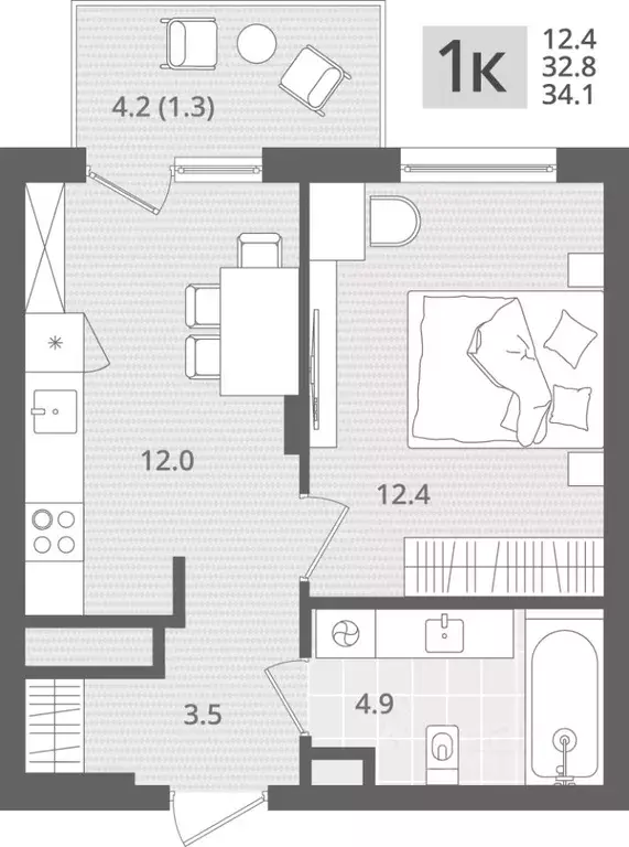 1-к кв. Калининградская область, Пионерский пос. Рыбное, Мо ре жилой ... - Фото 1
